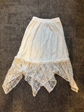 Long white skirt